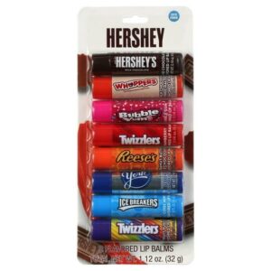 Hershey Candy Flavored Lip Balm Chap Stick 8ct